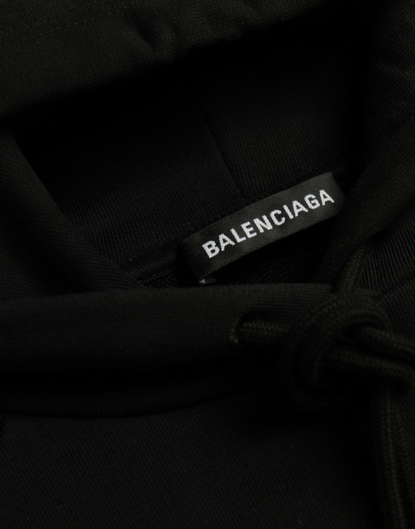 Sudadera con capucha y logotipo de algodón negro