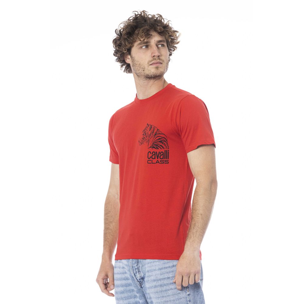 Camiseta roja de algodón para hombre
