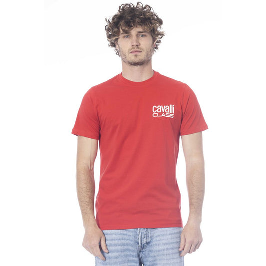 Camiseta roja de algodón para hombre