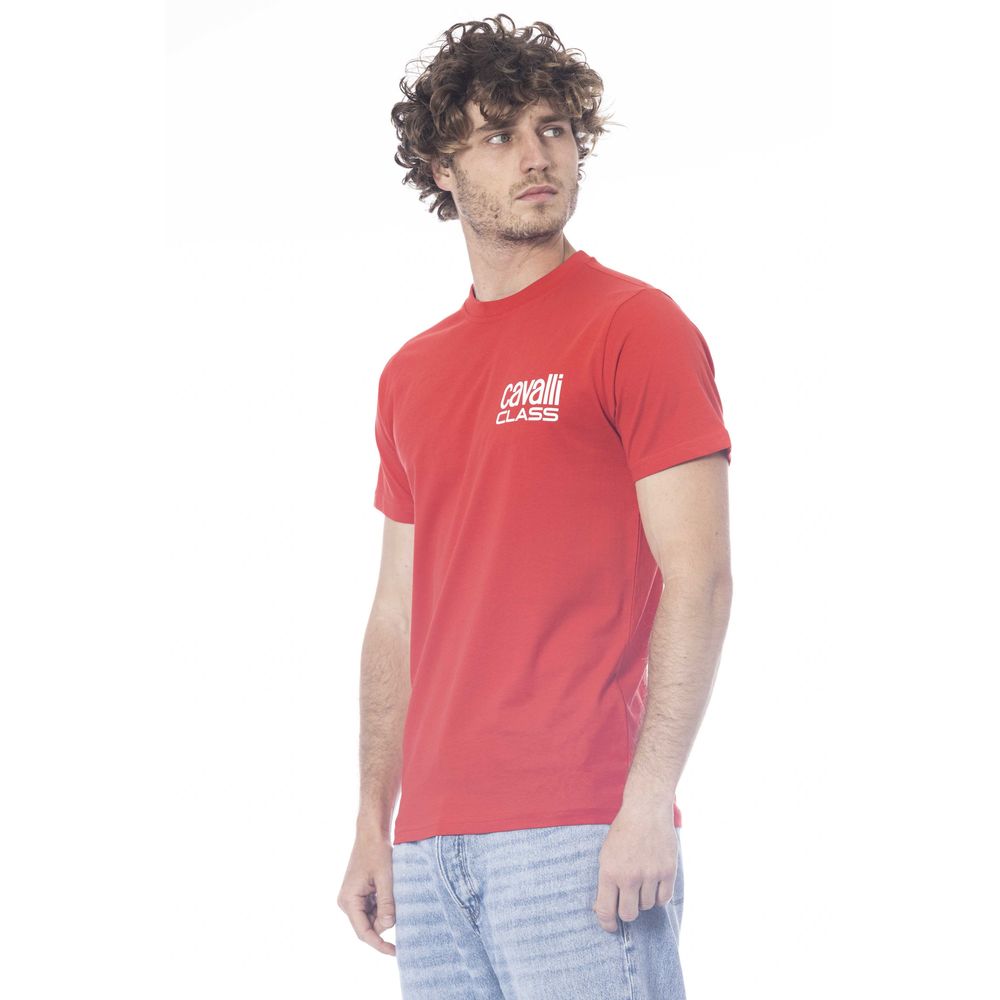 Camiseta roja de algodón para hombre