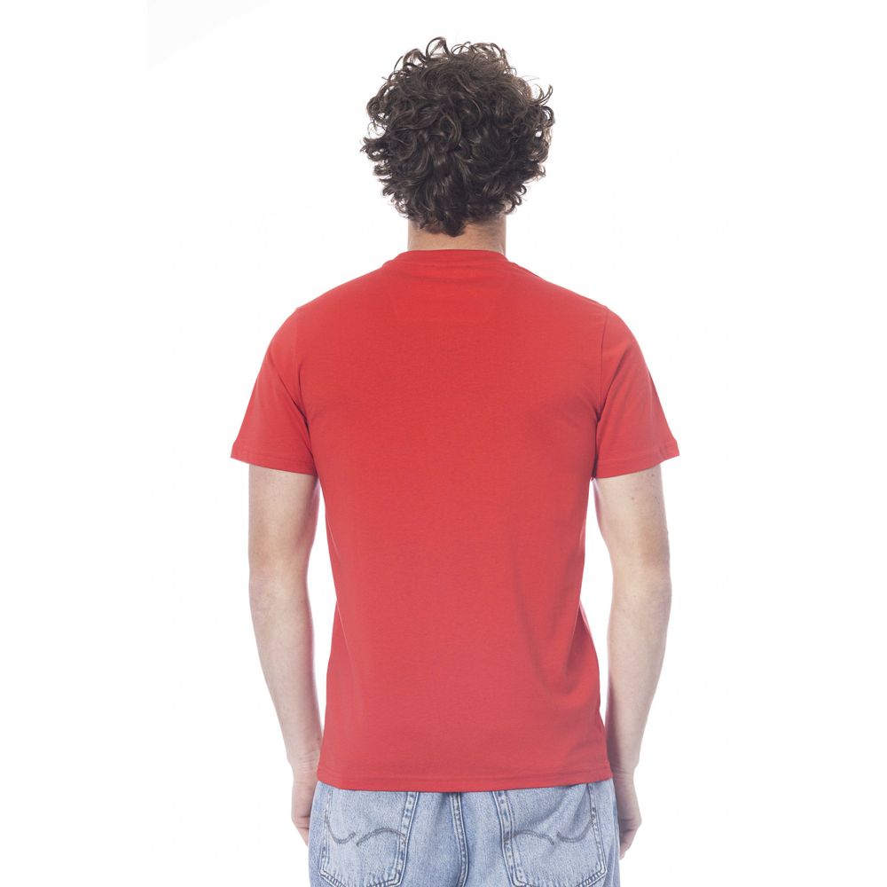 Camiseta roja de algodón para hombre