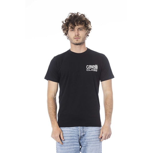 Camiseta negra de algodón para hombre