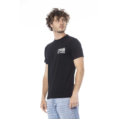Camiseta negra de algodón para hombre