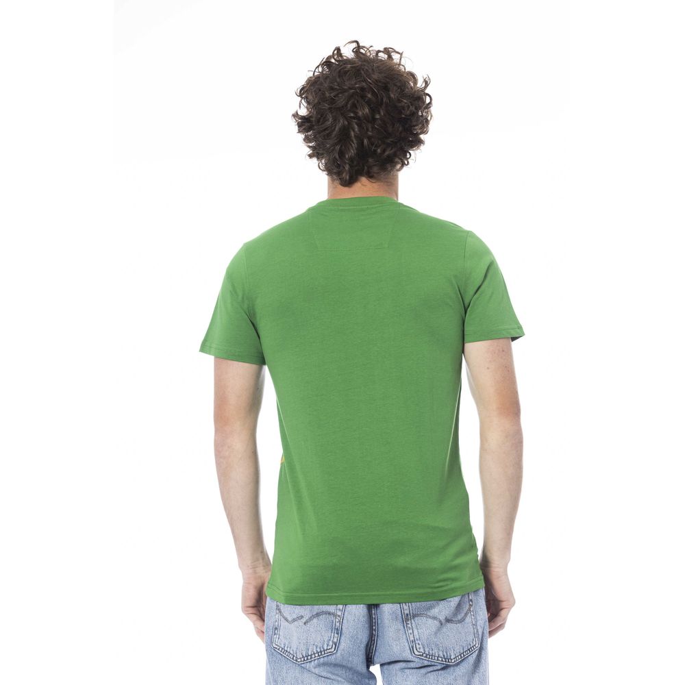 Camiseta de algodón verde para hombre