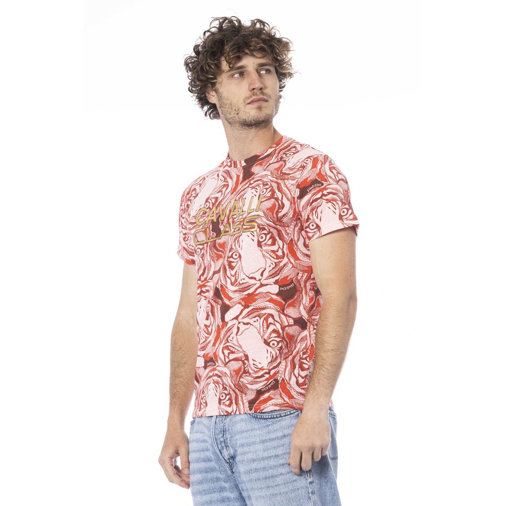 Camiseta roja de algodón para hombre