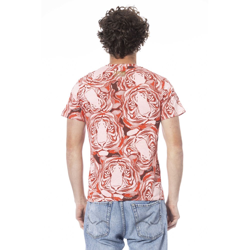 Camiseta roja de algodón para hombre