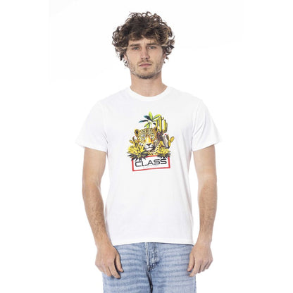 Camiseta blanca de algodón para hombre