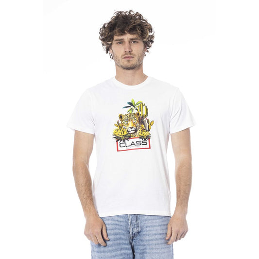 Camiseta blanca de algodón para hombre