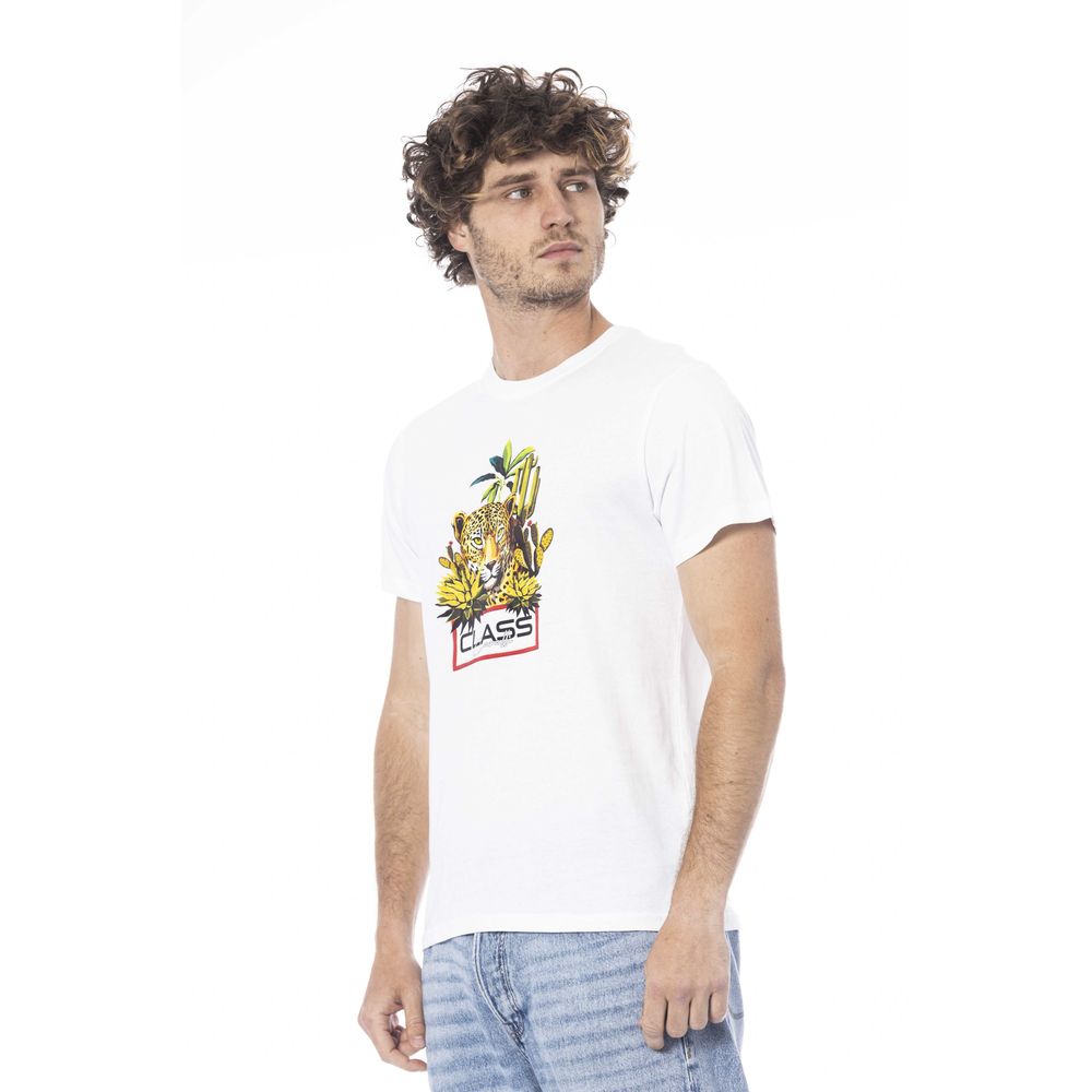 Camiseta blanca de algodón para hombre