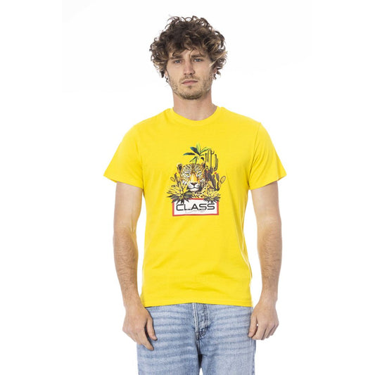 Camiseta de algodón amarilla para hombre