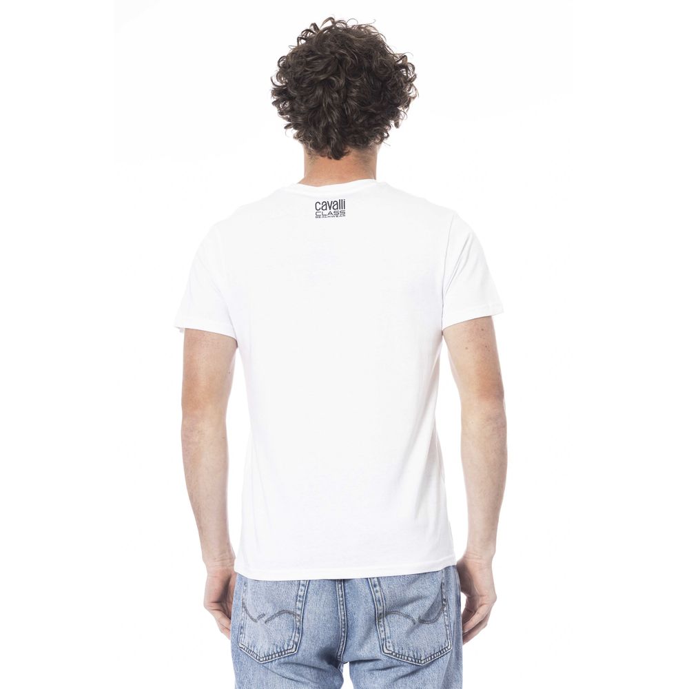 Camiseta blanca de algodón para hombre