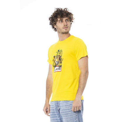 Camiseta de algodón amarilla para hombre