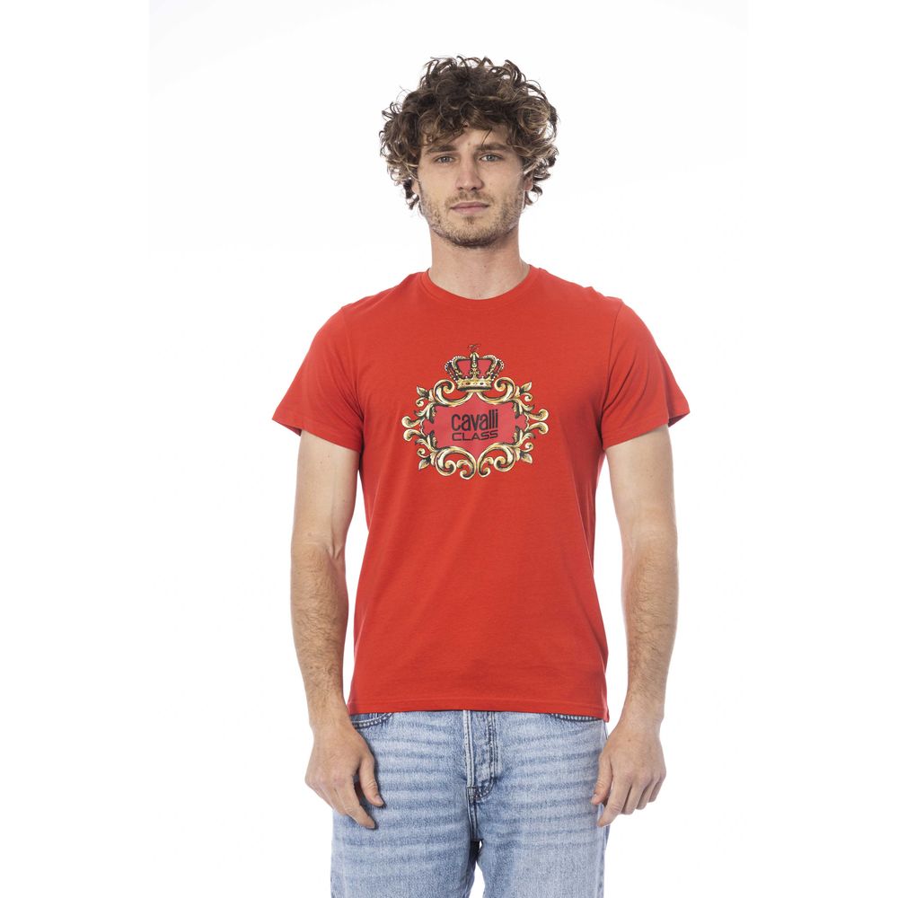 Camiseta roja de algodón para hombre