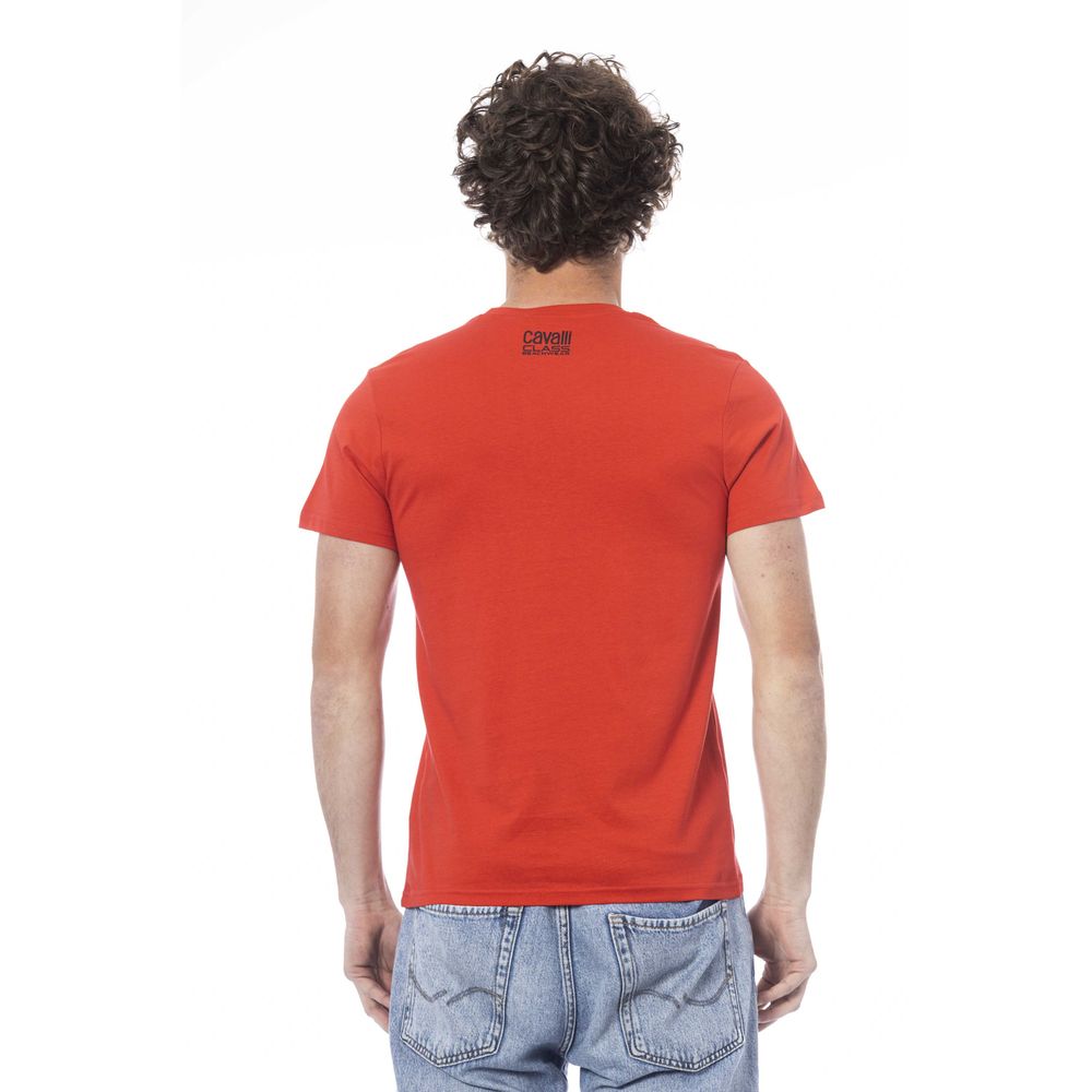 Camiseta roja de algodón para hombre