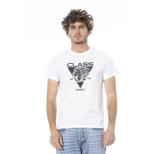 Camiseta blanca de algodón para hombre