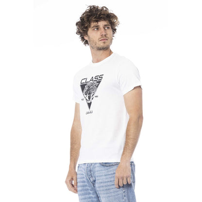 Camiseta blanca de algodón para hombre