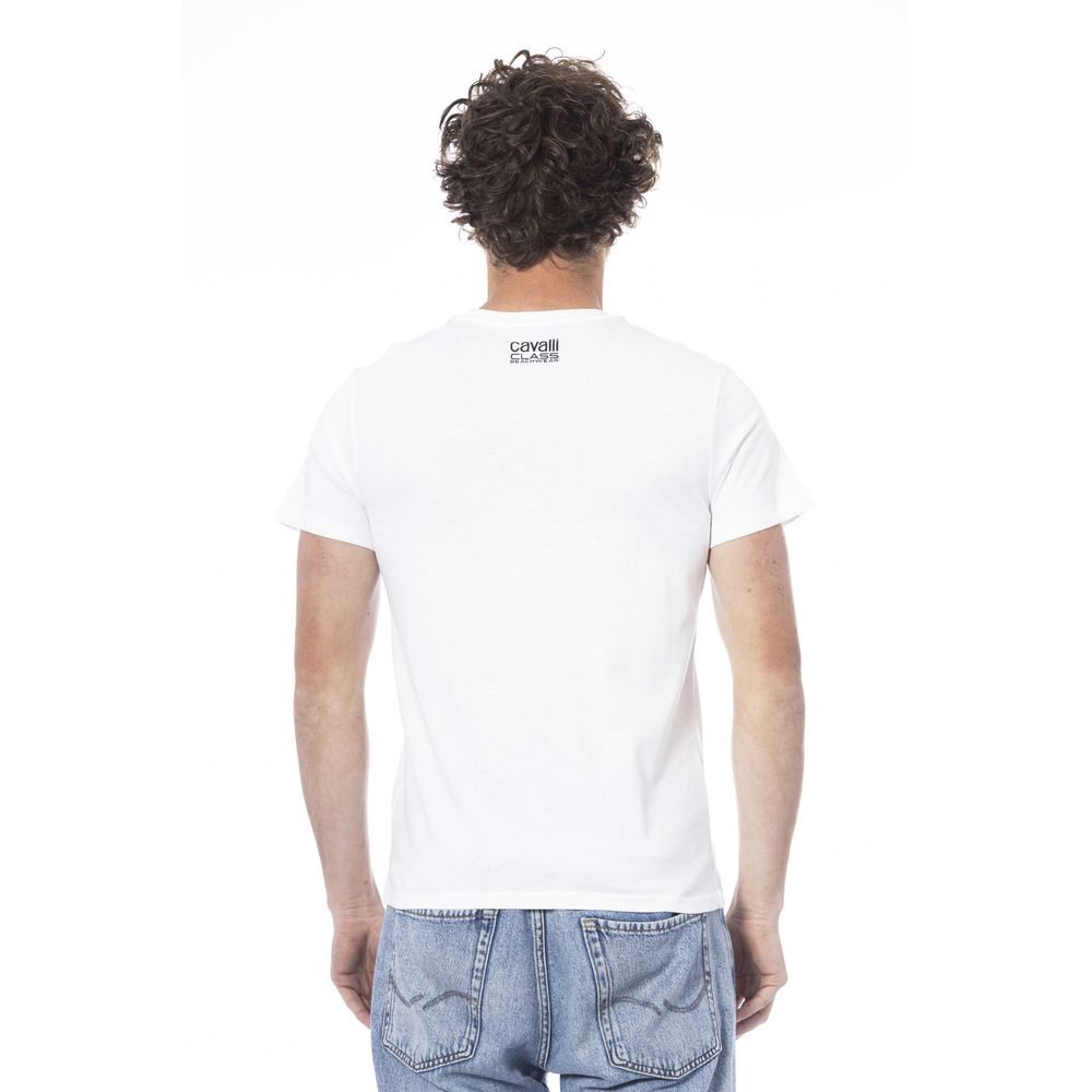Camiseta blanca de algodón para hombre