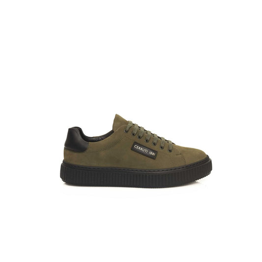 Zapatillas de piel verde para hombre