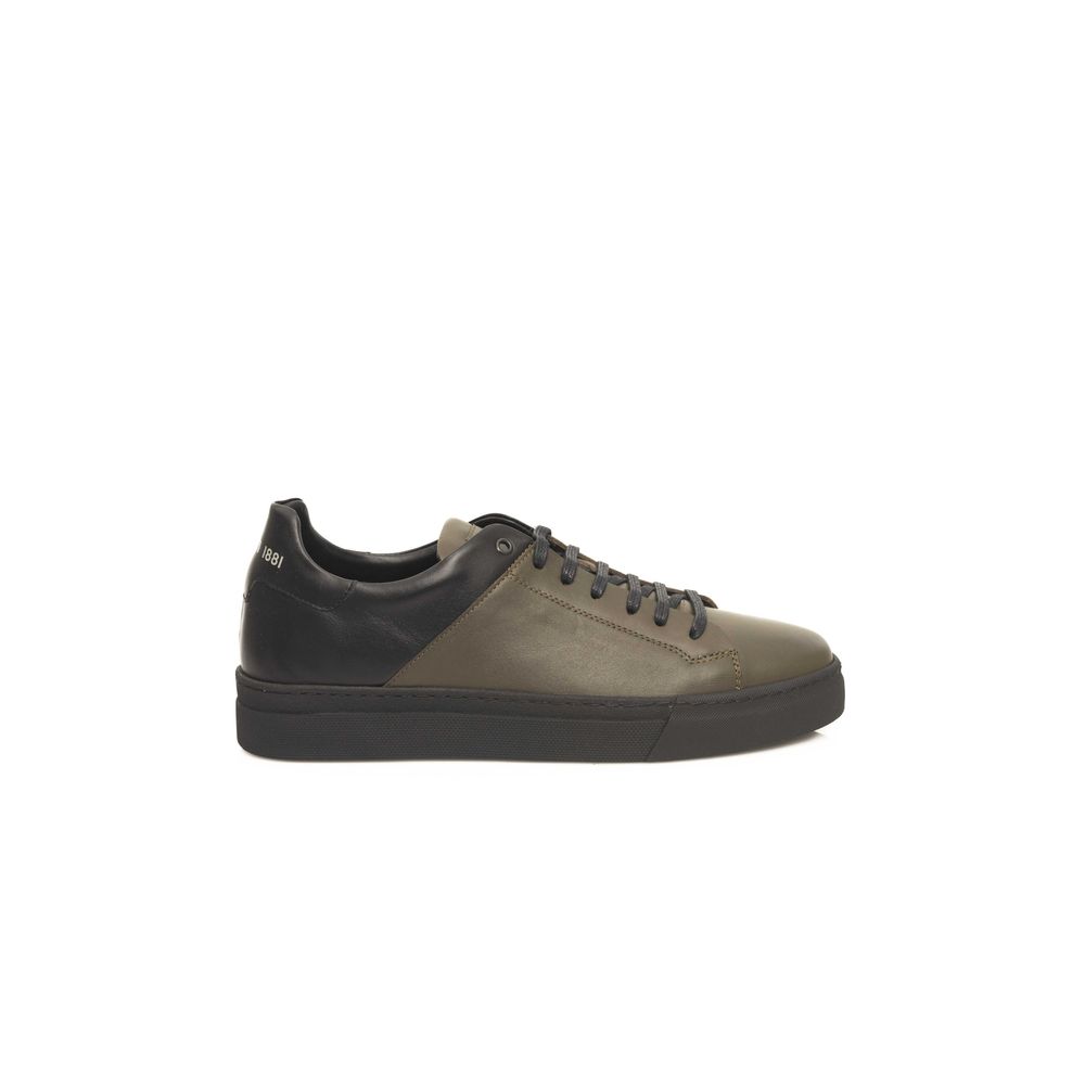 Zapatillas de piel verde para hombre