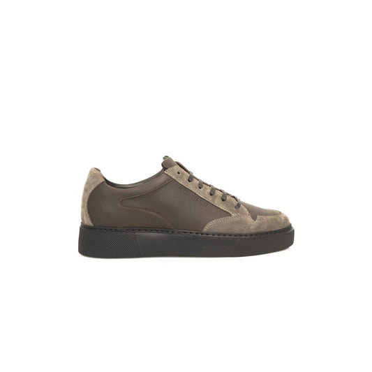 Zapatillas de piel beige para hombre