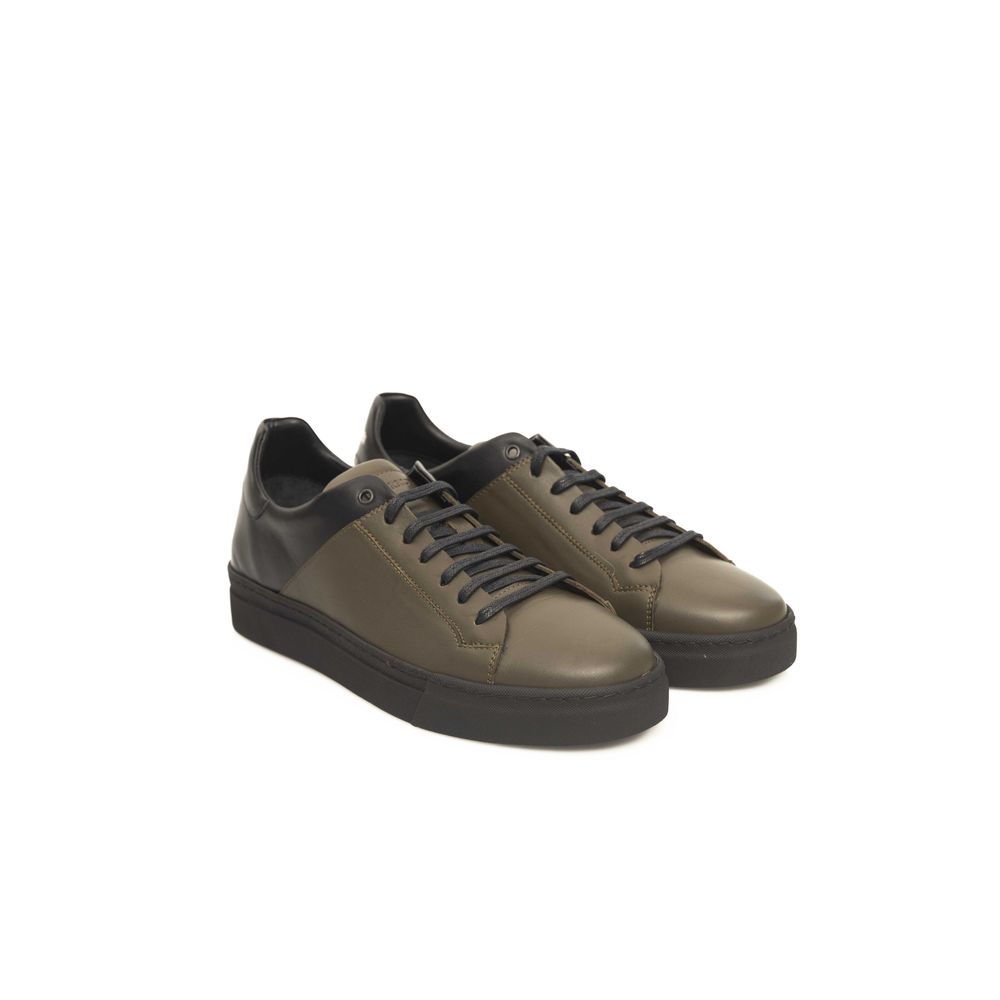 Zapatillas de piel verde para hombre