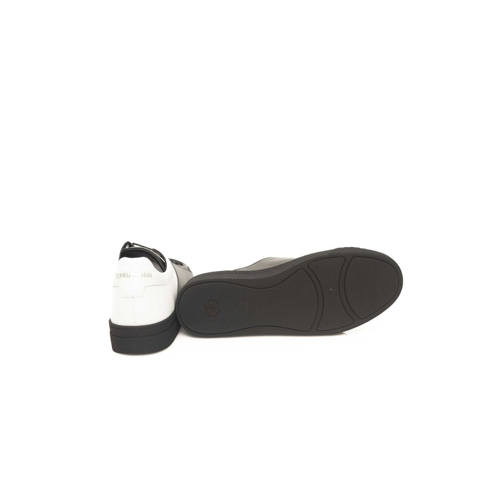 Zapatillas de cuero negro para hombre
