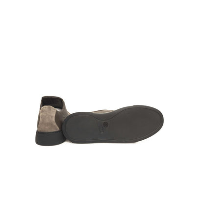 Zapatillas de piel beige para hombre