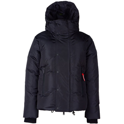 Chaqueta de nailon negra para hombre