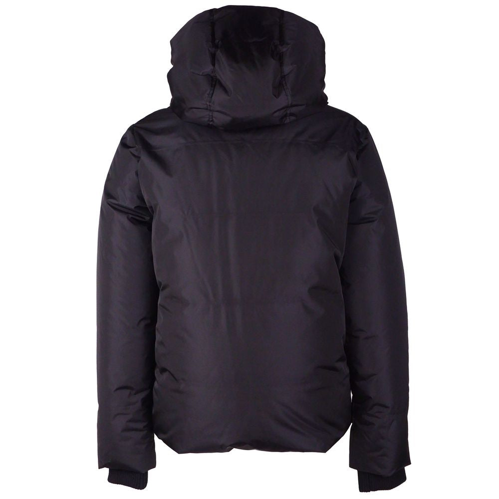 Chaqueta de nailon negra para hombre