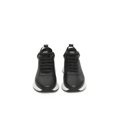 Zapatillas de piel negra para mujer