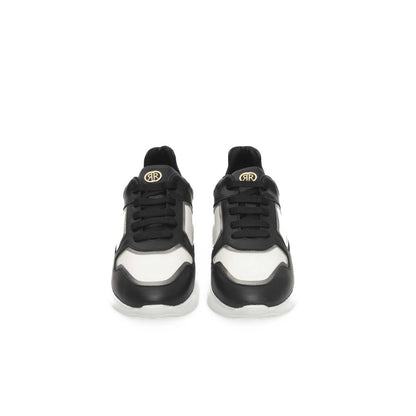 Zapatillas de piel negra para mujer