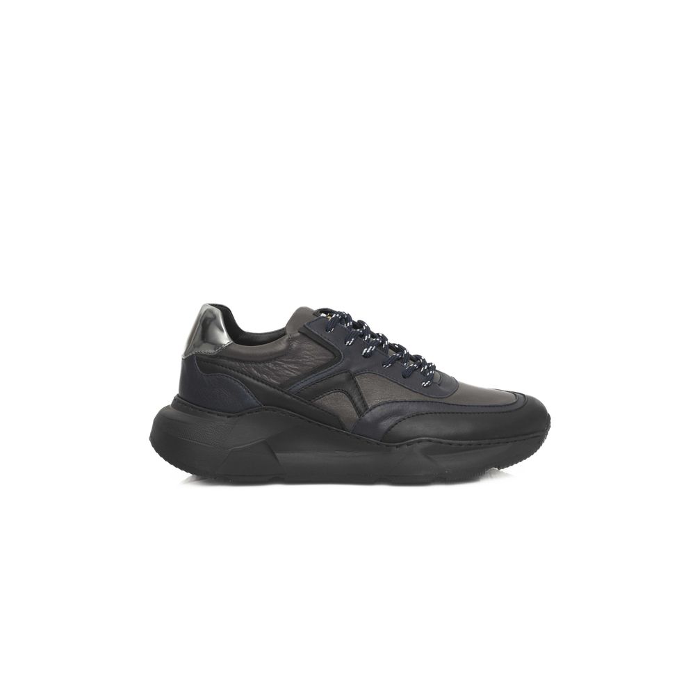 Zapatillas de cuero azul para hombre