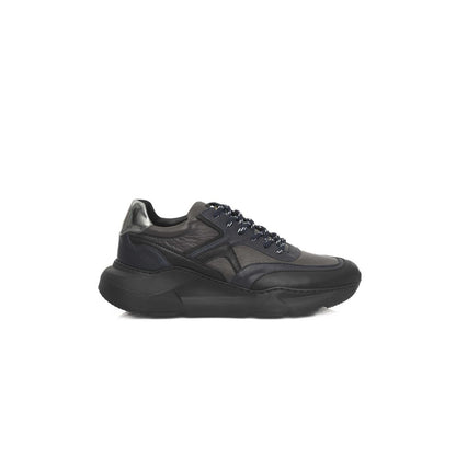 Zapatillas de cuero azul para hombre
