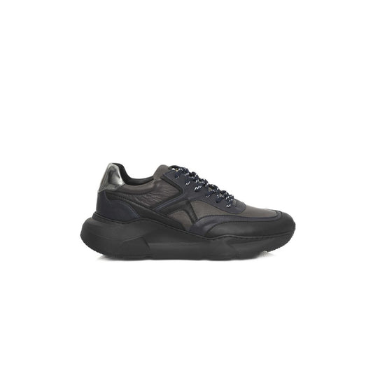 Zapatillas de cuero azul para hombre