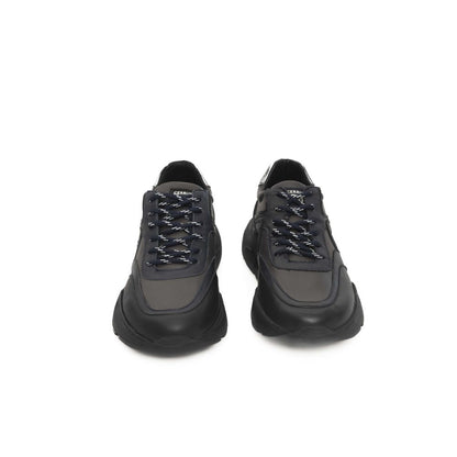 Zapatillas de cuero azul para hombre