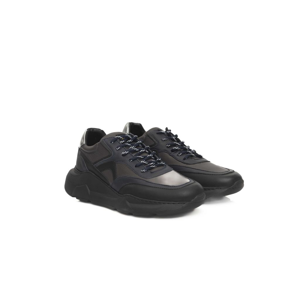 Zapatillas de cuero azul para hombre