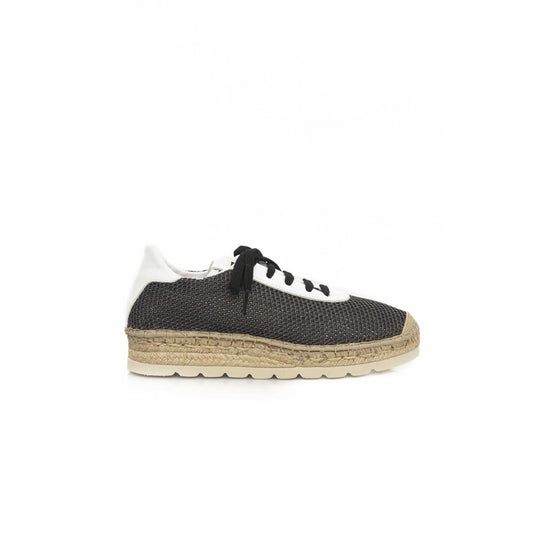 Zapatillas de cuero negro para hombre