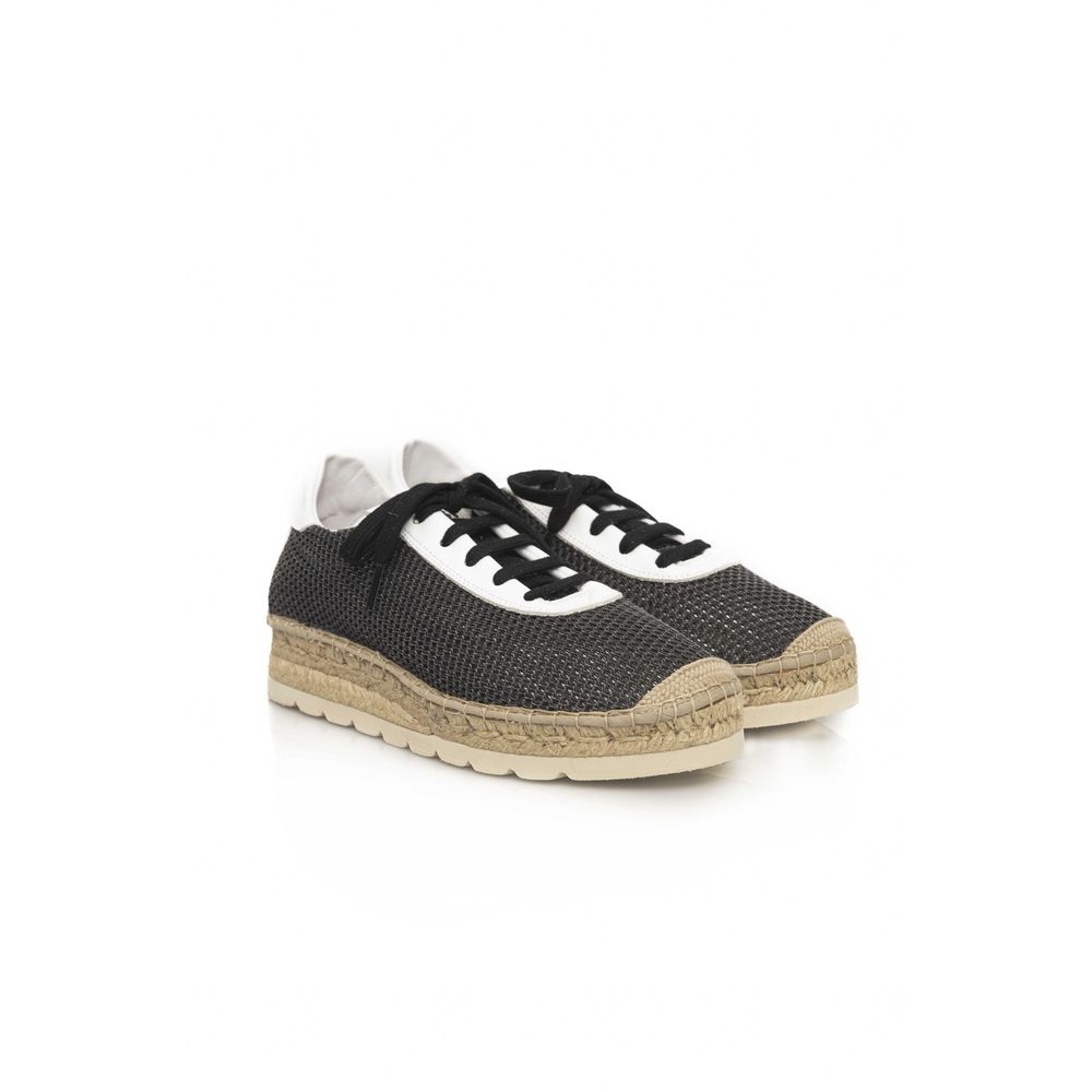 Zapatillas de cuero negro para hombre