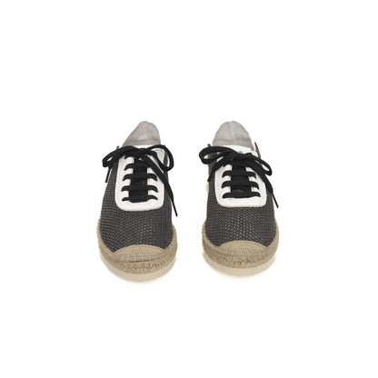 Zapatillas de cuero negro para hombre