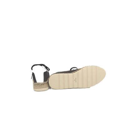 Zapatillas de cuero negro para hombre