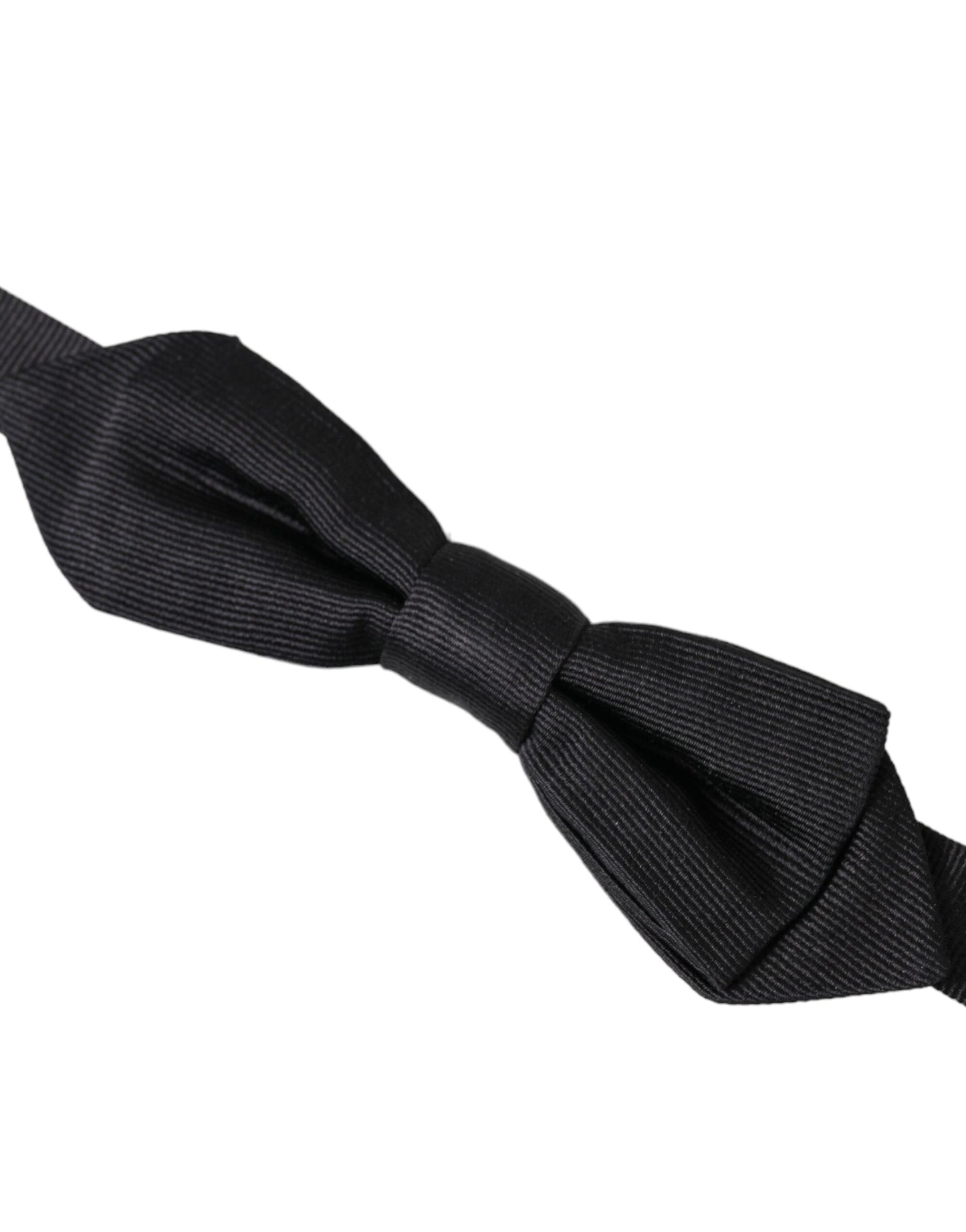 Pajarita de seda negra ajustable para hombre