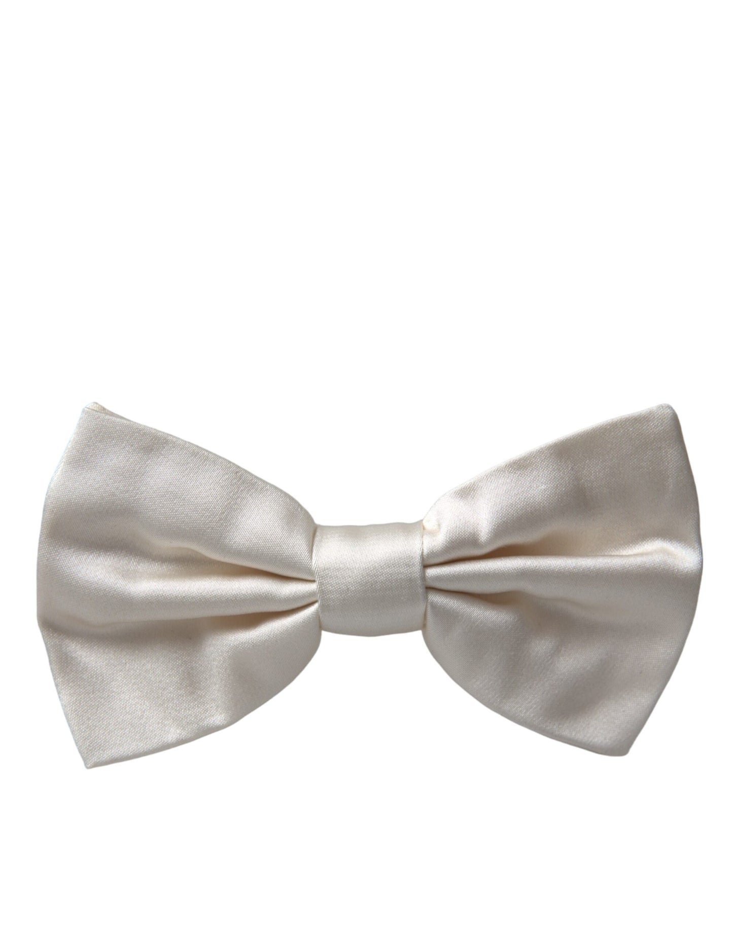 Pajarita de seda color blanco roto con cuello ajustable para hombre