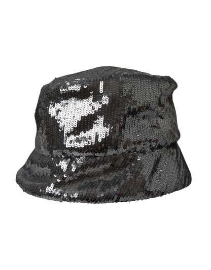 Sombrero de pescador de nailon con lentejuelas plateadas para hombre
