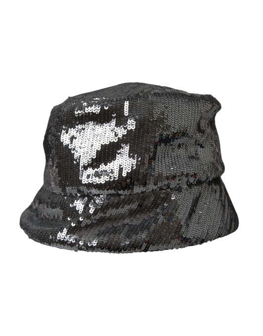 Sombrero de pescador de nailon con lentejuelas plateadas para hombre
