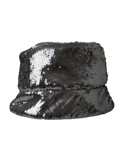 Sombrero de pescador de nailon con lentejuelas plateadas para hombre