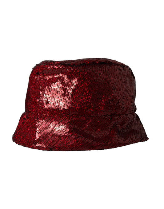Sombrero de pescador de nailon con lentejuelas rojas para hombre