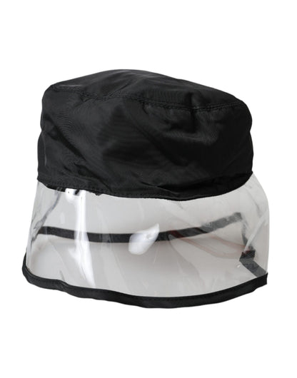 Sombrero de pescador de plástico y poliéster negro para hombre