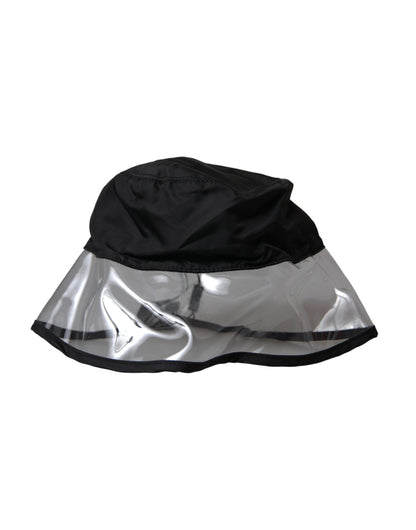 Sombrero de pescador de plástico y poliéster negro para hombre