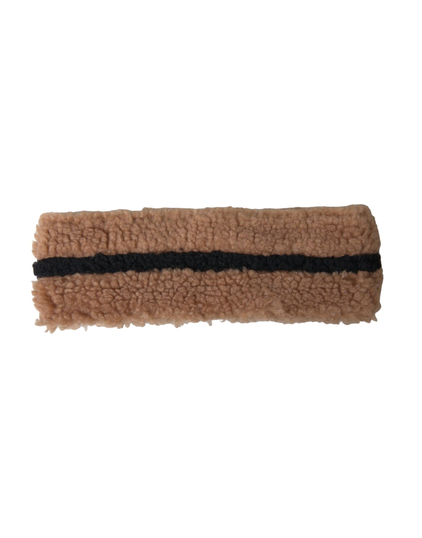 Gorro de lana polar marrón y negro con banda para la cabeza para hombre