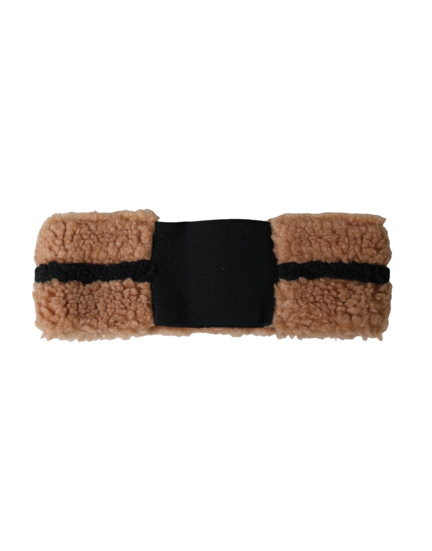 Gorro de lana polar marrón y negro con banda para la cabeza para hombre